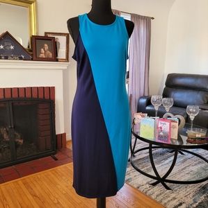 Two Tone Blue Dress